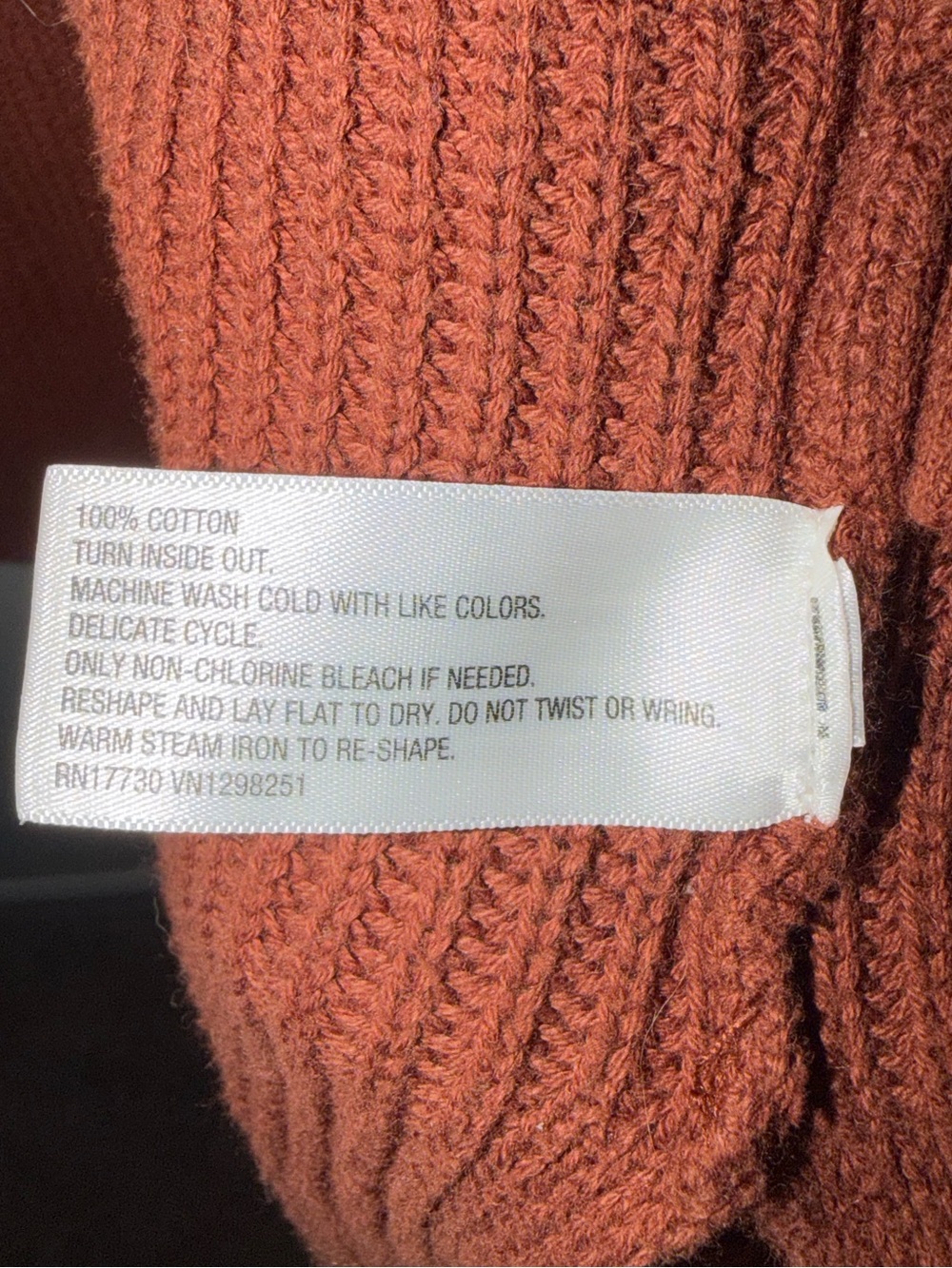 Universal Thread Open-Front Rust Orange Knit Cardigan - Picture 4 of 4